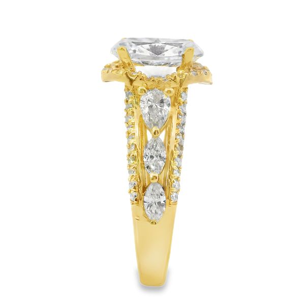 14K Yellow Gold Lab Grown Diamond Ring Setting Image 4 Van Adams Jewelers Snellville, GA