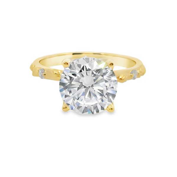 Floral Lab Grown Diamond Engagement Ring Setting Van Adams Jewelers Snellville, GA