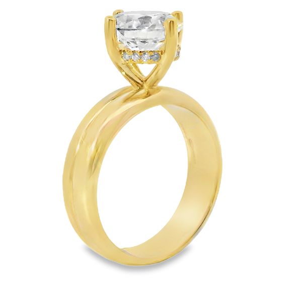 Wide Lab Grown Diamond Ring with Hidden Halo Image 2 Van Adams Jewelers Snellville, GA