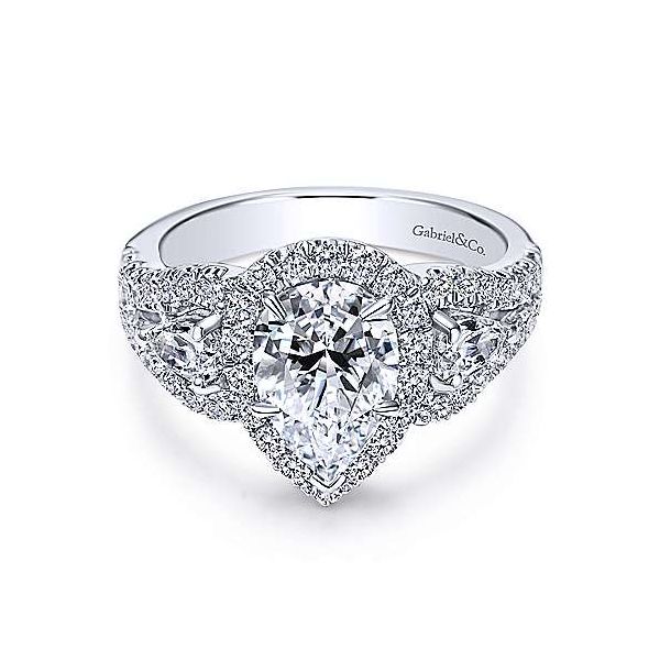 Gabriel & Co. 14K White Gold White Gold Diamond Engagement Ring Van Adams Jewelers Snellville, GA