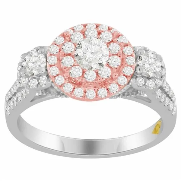 14K Two-Toned Rose & White Gold Diamond Engagement Ring Van Adams Jewelers Snellville, GA