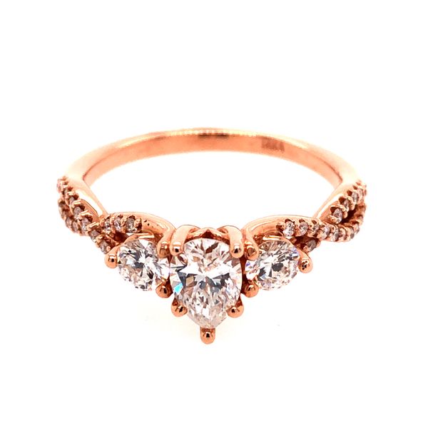 14K Rose Gold  Diamond Engagement Ring Van Adams Jewelers Snellville, GA
