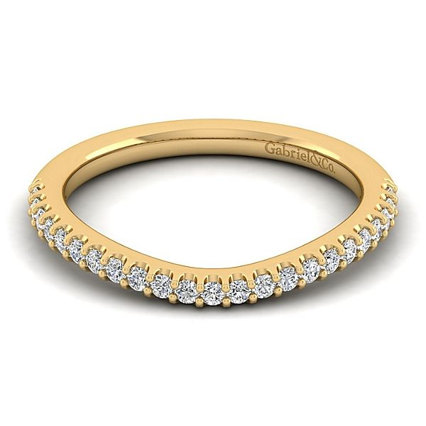 Gabriel & Co. 14K Yellow Gold Diamond Wedding Band Van Adams Jewelers Snellville, GA