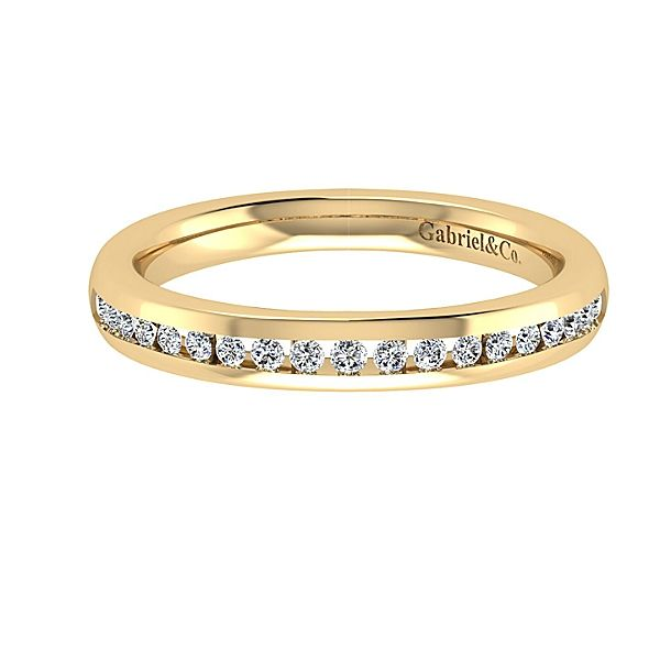 Gabriel & Co. 14K Yellow Gold Diamond Wedding Band Van Adams Jewelers Snellville, GA