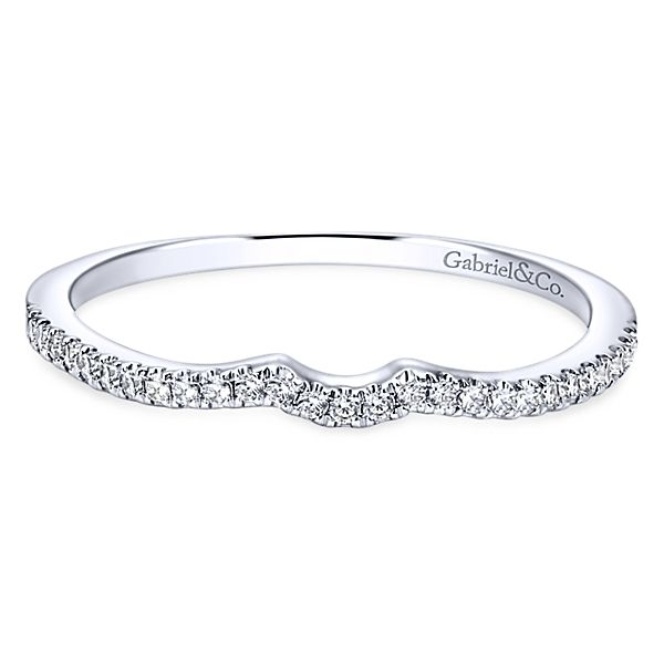 Gabriel & Co.14K White Gold Diamond Wedding Band Van Adams Jewelers Snellville, GA