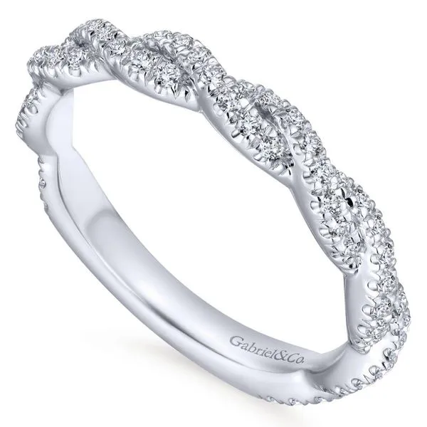 Gabriel & Co. 14K White Gold Diamond Wedding Band Image 3 Van Adams Jewelers Snellville, GA