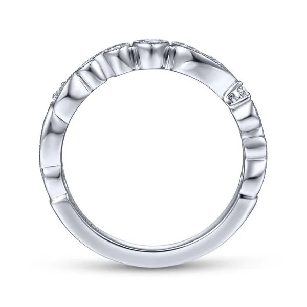 Gabriel & Co. 14K White Gold Diamond Wedding Band Image 2 Van Adams Jewelers Snellville, GA