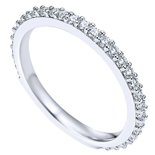 Gabriel & Co. 14K White Gold Diamond Wedding Band Image 3 Van Adams Jewelers Snellville, GA