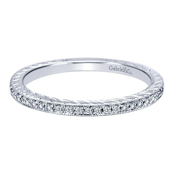 Gabriel & Co. 14K White Gold Diamond Wedding Band Van Adams Jewelers Snellville, GA