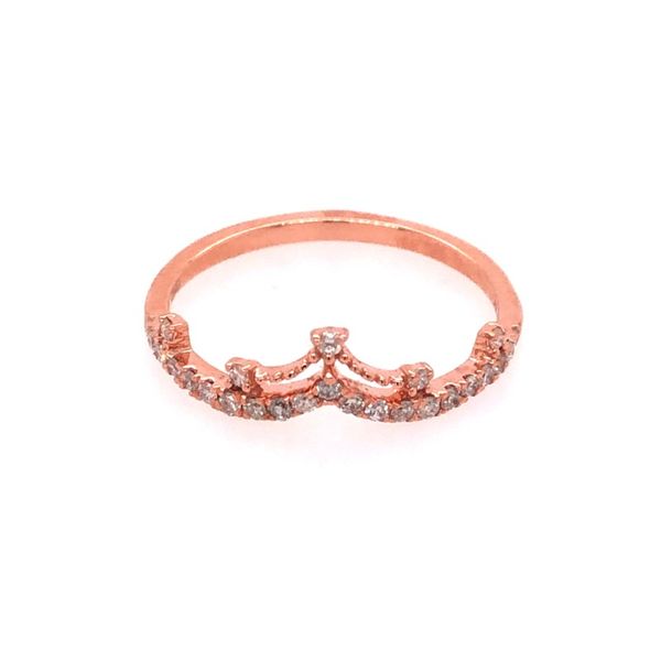 Rose Gold Diamond Wedding Band and Stackable Ring Van Adams Jewelers Snellville, GA