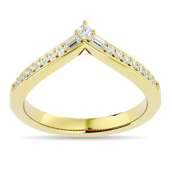 Diamond Chevron Band In 10K Yellow Gold Van Adams Jewelers Snellville, GA