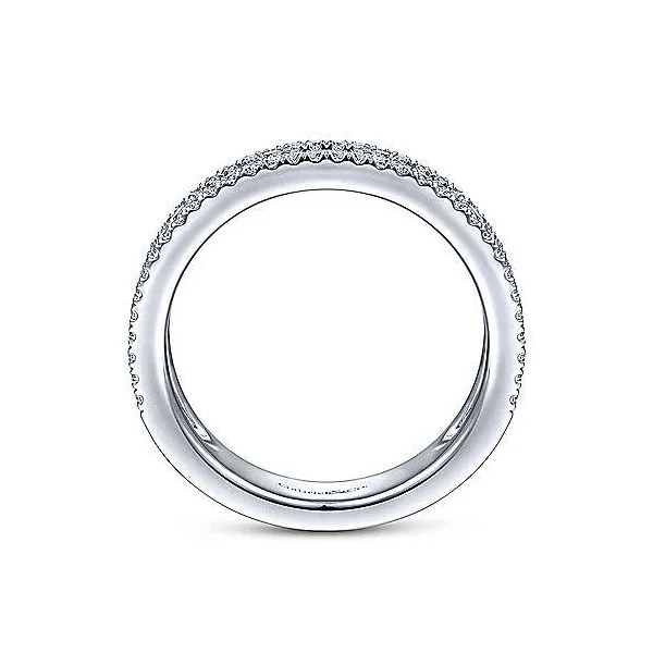 Gabriel & Co.14K White Gold Diamond Wedding Band Image 3 Van Adams Jewelers Snellville, GA