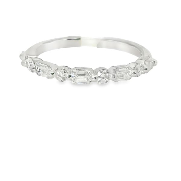 3/4 CT Emerald Cut and Round Natural Diamond Band Van Adams Jewelers Snellville, GA