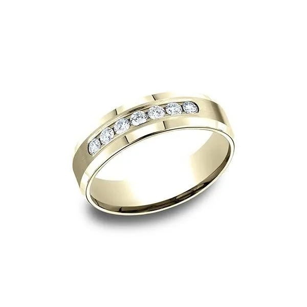 Men's 14K Yellow Gold Diamond Wedding Band Van Adams Jewelers Snellville, GA