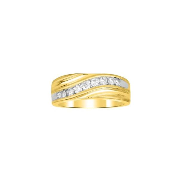 Men's 10K Yellow Gold Diamond Wedding Band Van Adams Jewelers Snellville, GA