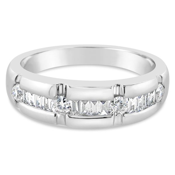 Men's 14K White Gold Diamond Wedding Band Van Adams Jewelers Snellville, GA