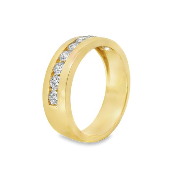 Men's 10K Yellow Gold Lab-Grown Diamond Wedding Band — 1.04 CTW Image 2 Van Adams Jewelers Snellville, GA