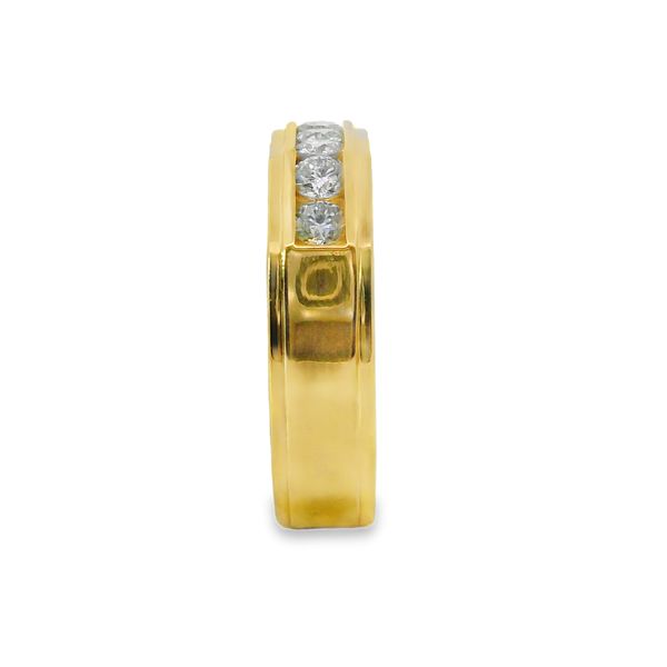 Men's 10K Yellow Gold Lab-Grown Diamond Wedding Band — 0.86 CTW Image 3 Van Adams Jewelers Snellville, GA
