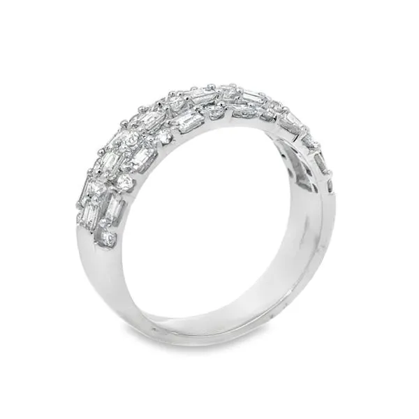 Bagguette and Round Diamond Band Image 3 Van Adams Jewelers Snellville, GA