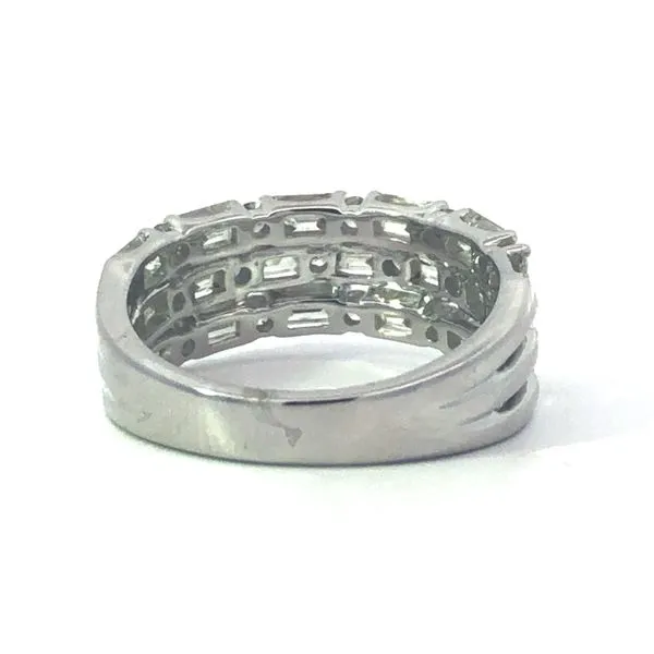 Baguette and Round Diamond Band Image 3 Van Adams Jewelers Snellville, GA