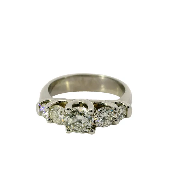 5 Stone Natural Diamond Wedding Band Image 3 Van Adams Jewelers Snellville, GA
