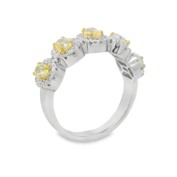 WHITE 14 KARAT 5 STONE ANNIVERSARY BAND Image 2 Van Adams Jewelers Snellville, GA