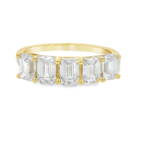 5 Stone Emerald Cut Lab Grown Diamond Band Van Adams Jewelers Snellville, GA