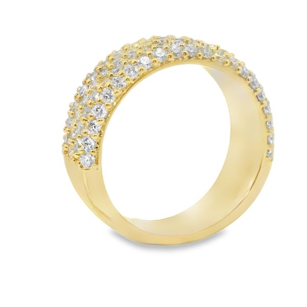 YELLOW 14 KARAT LAB GROWN DIAMOND ANNIVERSARY BAND Image 3 Van Adams Jewelers Snellville, GA