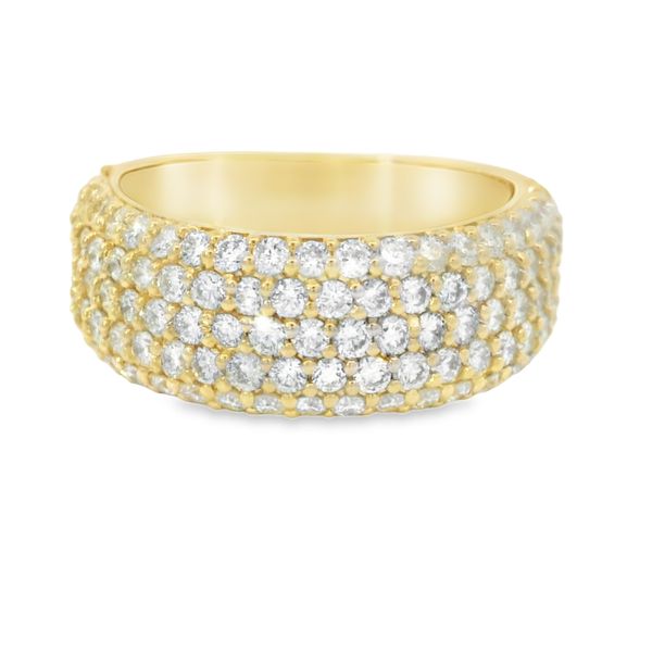 YELLOW 14 KARAT LAB GROWN DIAMOND ANNIVERSARY BAND Van Adams Jewelers Snellville, GA