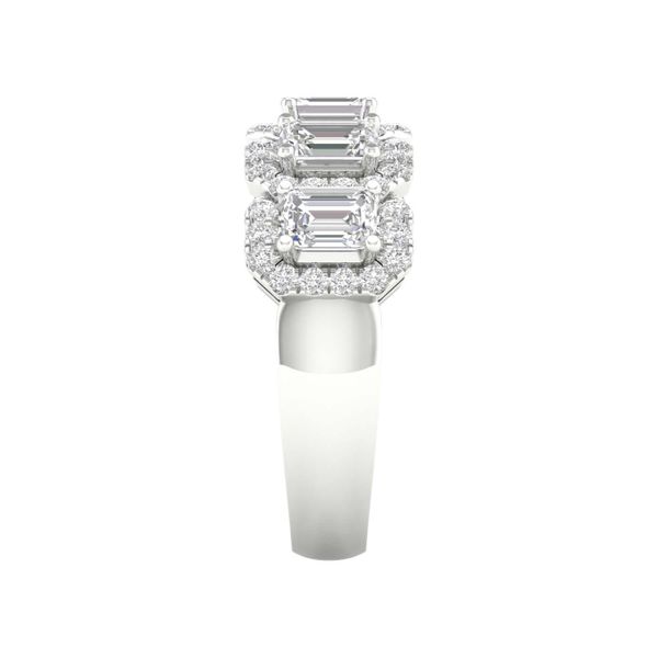 Elegant 5-Stone Halo Ring (Emerald) Image 3 Van Adams Jewelers Snellville, GA