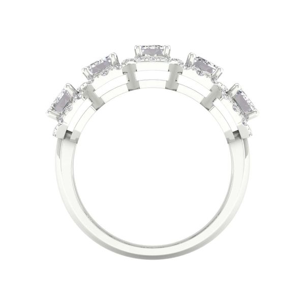 Elegant 5-Stone Halo Ring (Emerald) Image 4 Van Adams Jewelers Snellville, GA