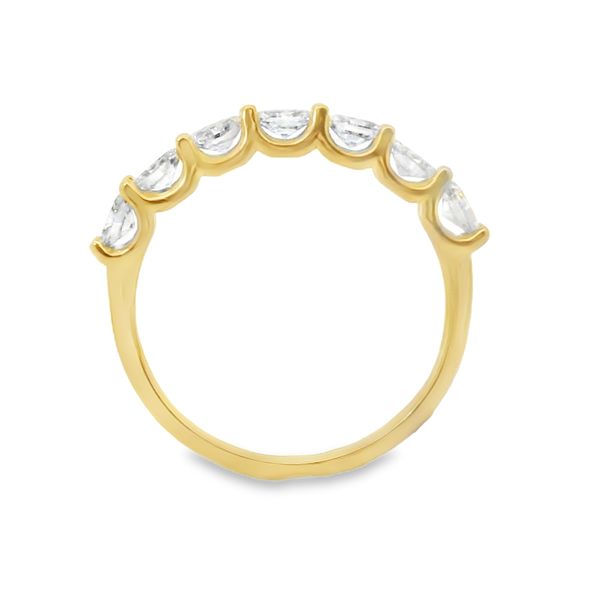 Oval Lab Grown Diamond Wedding Band in Yellow Gold Image 3 Van Adams Jewelers Snellville, GA