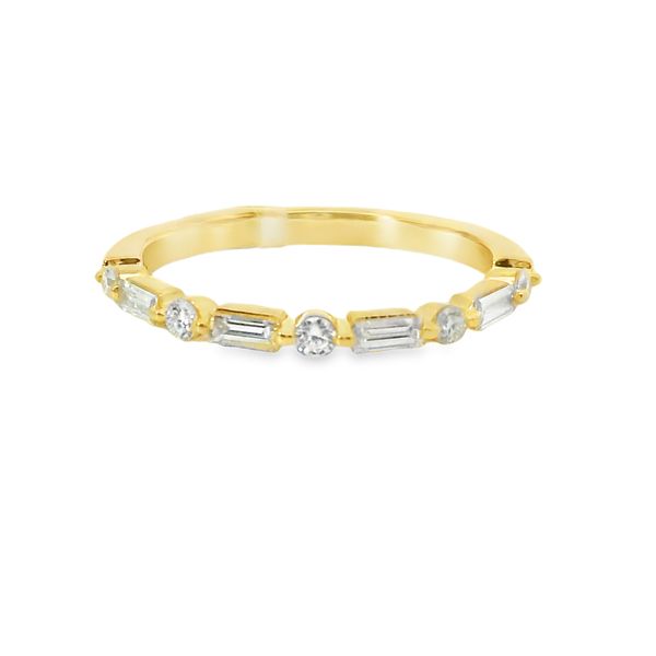 YELLOW 14 KARAT WEDDING BAND-LAB GROWN.33CT Van Adams Jewelers Snellville, GA