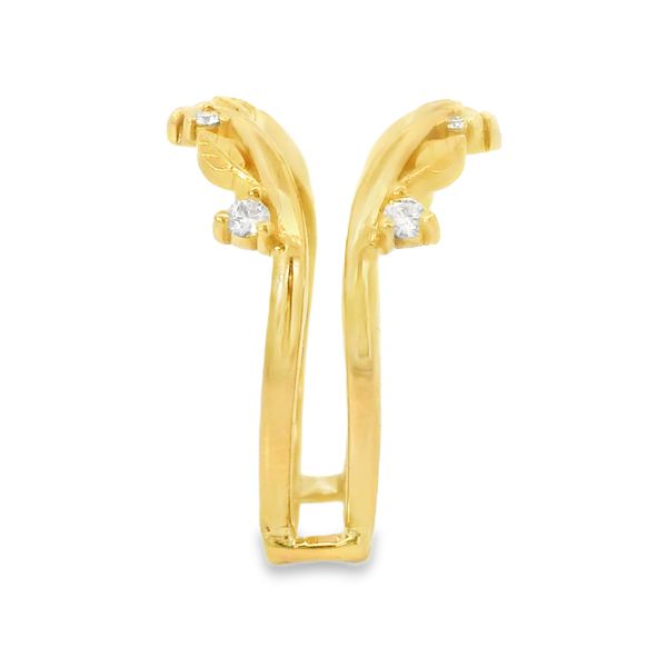 14K Yellow Gold Vine and Diamond Ring Enhancer Image 2 Van Adams Jewelers Snellville, GA