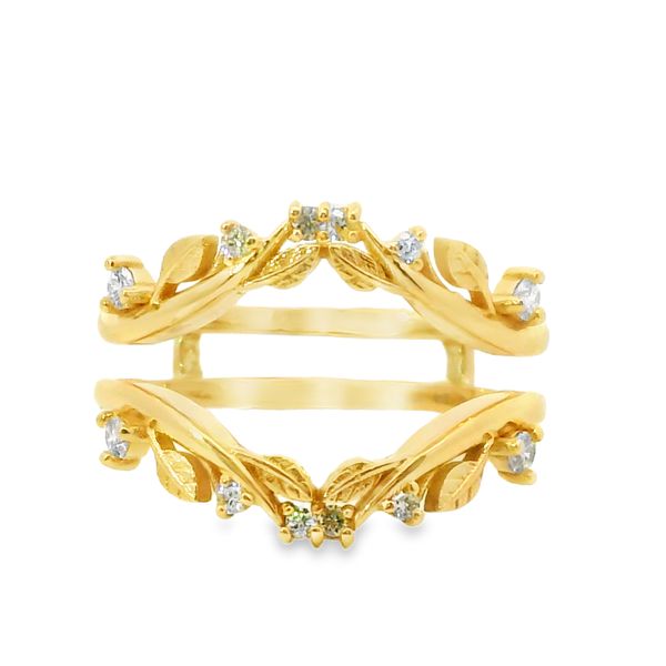 14K Yellow Gold Vine and Diamond Ring Enhancer Van Adams Jewelers Snellville, GA