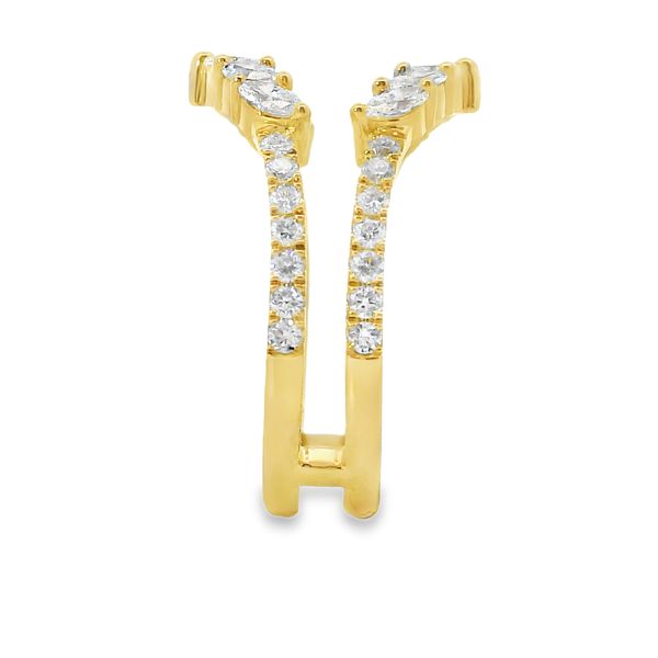 14K Yellow Gold Marquise & Round Lab-Grown Diamond Ring Enhancer – 0.99 CTW Image 2 Van Adams Jewelers Snellville, GA