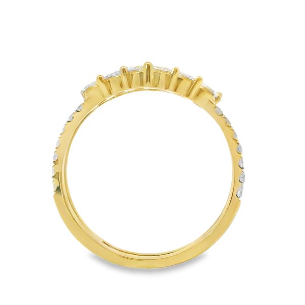 14K Yellow Gold Marquise & Round Lab-Grown Diamond Ring Enhancer – 0.99 CTW Image 3 Van Adams Jewelers Snellville, GA
