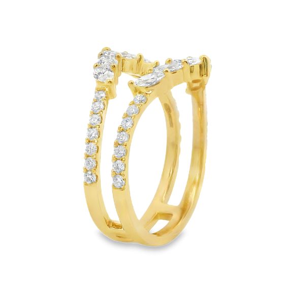 14K Yellow Gold Marquise & Round Lab-Grown Diamond Ring Enhancer – 0.99 CTW Image 4 Van Adams Jewelers Snellville, GA