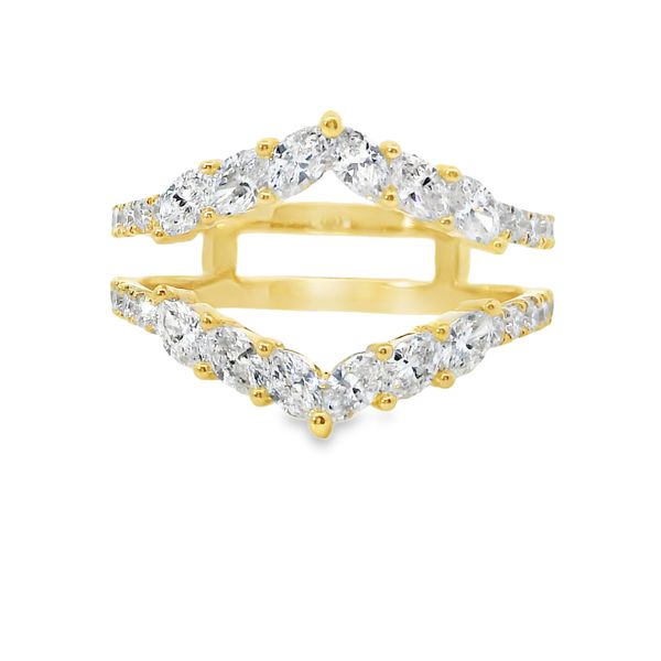 14K Yellow Gold Marquise & Round Lab-Grown Diamond Ring Enhancer – 0.99 CTW Van Adams Jewelers Snellville, GA