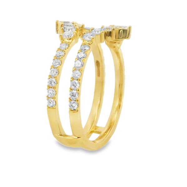 14K Yellow Gold Pear & Round Lab-Grown Diamond Ring Enhancer – 0.84 CTW Image 3 Van Adams Jewelers Snellville, GA