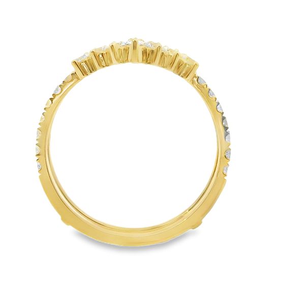14K Yellow Gold Pear & Round Lab-Grown Diamond Ring Enhancer – 0.84 CTW Image 4 Van Adams Jewelers Snellville, GA