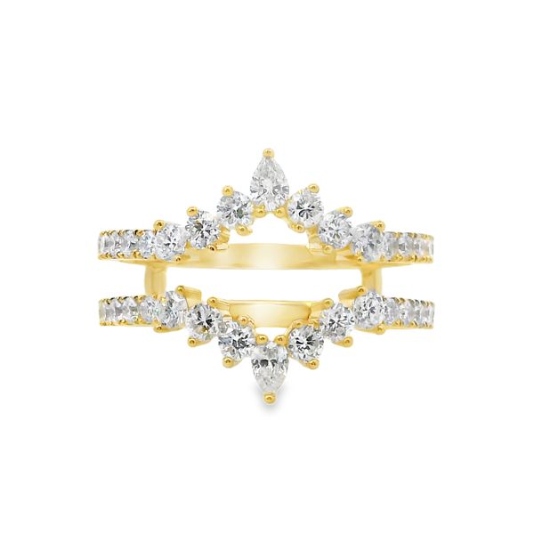 14K Yellow Gold Pear & Round Lab-Grown Diamond Ring Enhancer – 0.84 CTW Van Adams Jewelers Snellville, GA