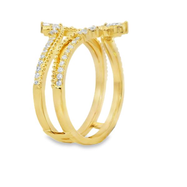14K Yellow Gold Mixed-Shape Lab-Grown Diamond Ring Enhancer – 0.42 CTW Image 3 Van Adams Jewelers Snellville, GA