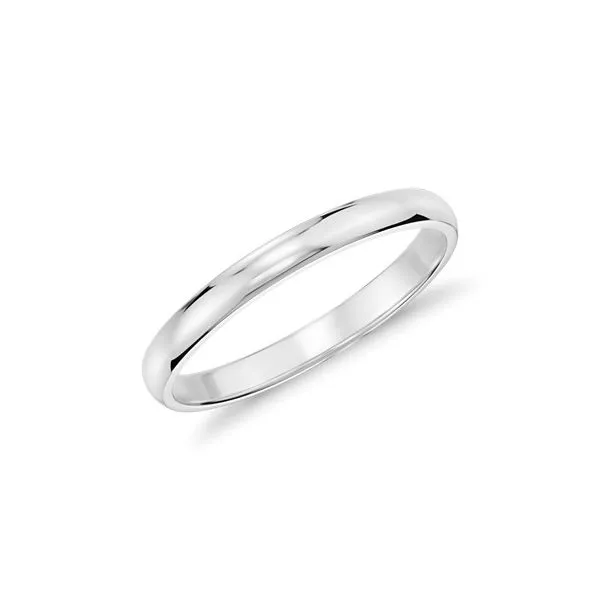 2MM White Gold Half Round Band Van Adams Jewelers Snellville, GA