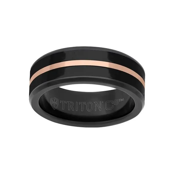 8MM CERAMIC AND TUNGSTEN CARBIDE BAND Image 2 Van Adams Jewelers Snellville, GA