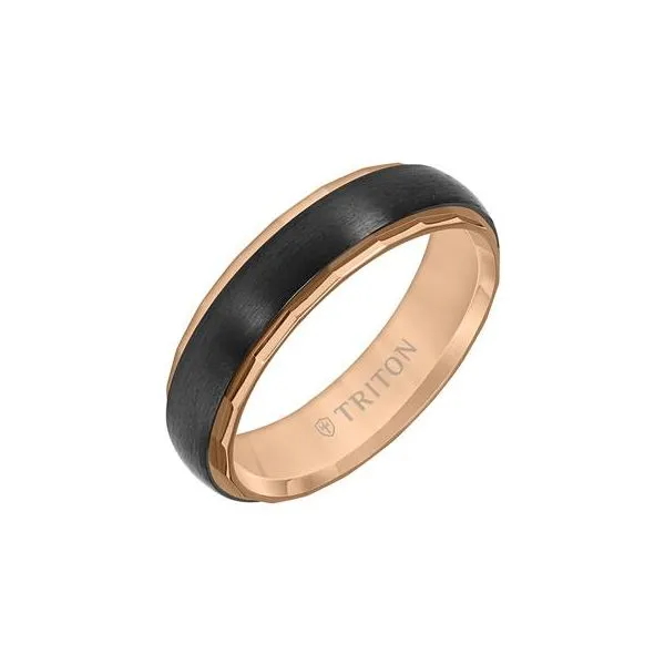 6MM Titanium Ring with Satin Finish and Faceted Edge Van Adams Jewelers Snellville, GA
