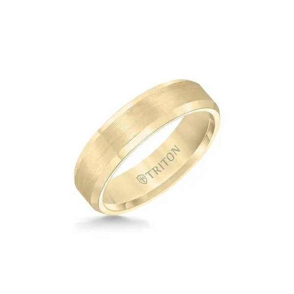 Bevel Edge Satin Center Classic Wedding Band Van Adams Jewelers Snellville, GA