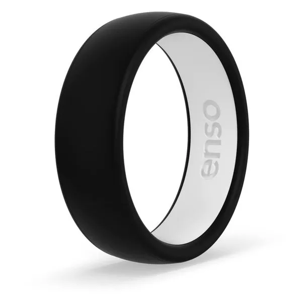 Dualtone Silicone Ring - Obsidian / White Van Adams Jewelers Snellville, GA