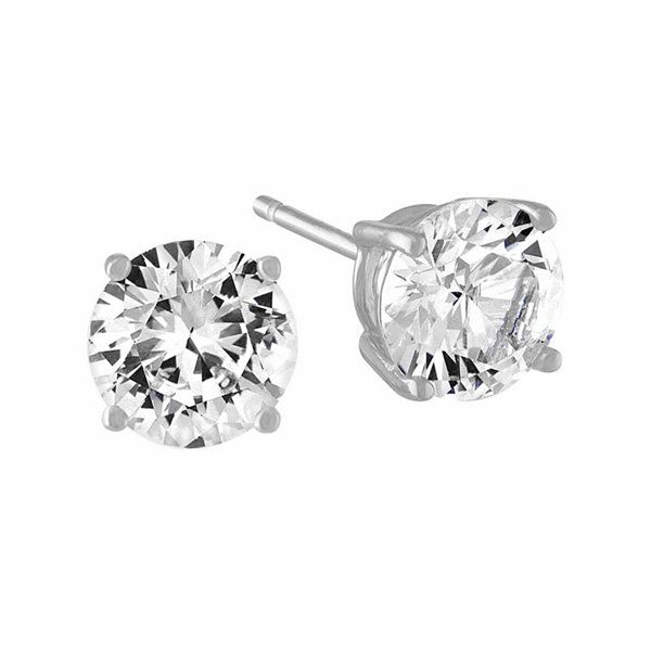 14K White Gold Diamond Stud Earrings Van Adams Jewelers Snellville, GA