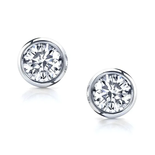 14K White Gold Diamond Stud Earrings similar item image
